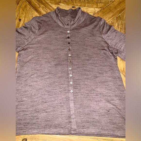 Nic + Zoe Spacedye Button Turtleneck - size XL - NWT - brown - Picture 10 of 10